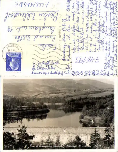 746193 Foto AK Env. D Annonay Ardeche Barrage de Vernay Talsperre France