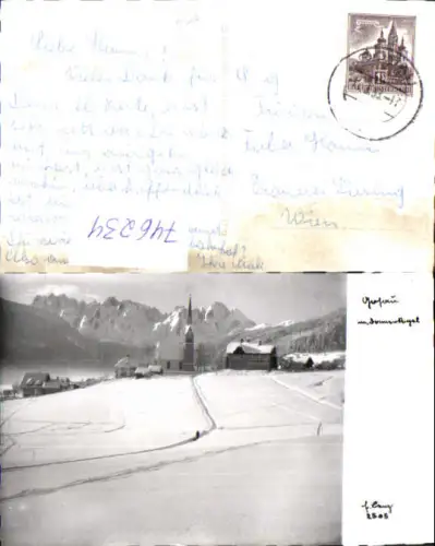 746234 Foto AK Gosau m. Donnerkogel Kirche im Winter