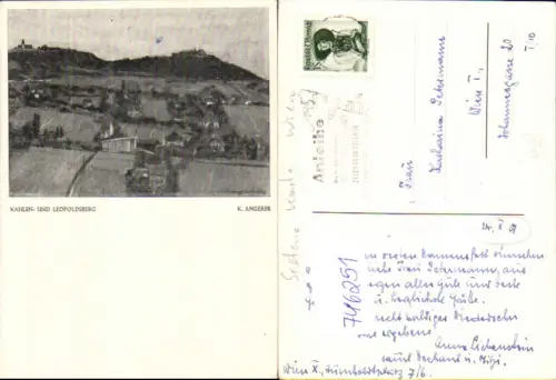 746251 Seltene Künstler AK K. Angerer Wien Vienna Kahlen- u. Leopoldsberg