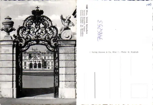 746253 Foto AK Wien Vienna Schloss Belvedere Eingangstor Tor