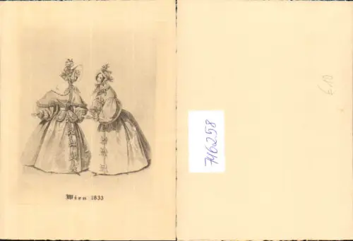 746258 Künstler AK Wien 1833 Biedermeier Frauen Mode Kleider