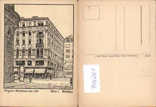 746261 Künstler AK M. Günther Wien Vienna Milchgasse Mozart Wohnhaus 1781