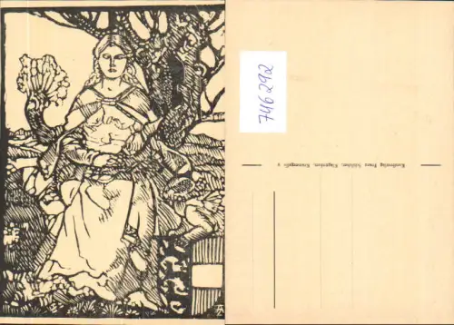 746292 Künstler AK Frau Fabelwesen Wappen