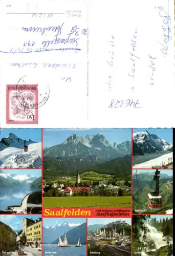 746328 Mehrbild AK Saalfelden am Steinernen Meer Tauernkraftwerk Kaprun Zeller See Seilbahn