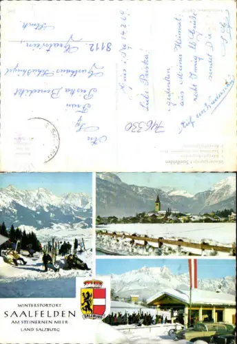 746330 Mehrbild AK Saalfelden am Steinernen Meer Wintersport Biberglift Bergstation Talstation