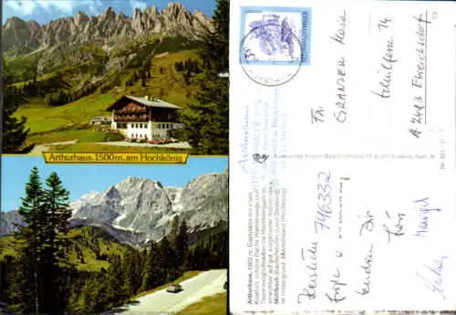 746332 Mehrbild AK Arthurhaus Mühlbach a. Hochkönig Bischofshofen m. Manndlwand