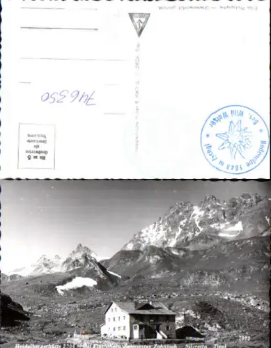 746350 Foto AK Heidelbergerhütte b. Ischgl m. Fluchthorn Zahnspitze Zahnjoch