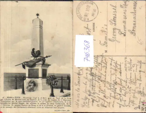 746368 Mars-la-Tour Monument Denkmal France