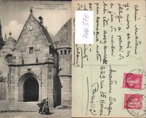 746370 Plesten-les-Greves Cotes-du-Nord Le Porche de l Eglise France