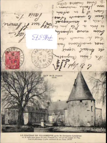 746373 Le Chateau de Villeneuve pres St-Germain-Lembron Schloss France