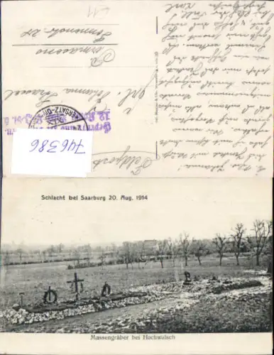 746386 Plaine-de-Walsch Schlacht b. Saarburg 1914 WW1 Massengräber b. Hochwalsch France