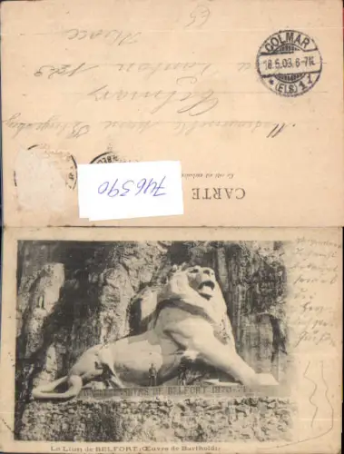 746390 Le Lion de Belfort Soldaten Monument France