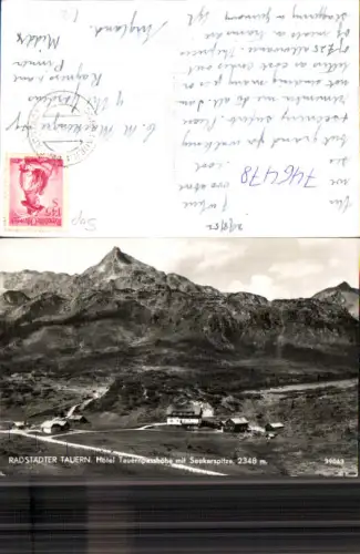 746478 Foto AK Radstädter Tauern Hotel Tauernpasshöhe m. Seekarspitze