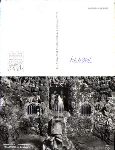 746494 Foto AK Hellbrunn b. Salzburg Wasserspiele Kronengrotte Springbrunnen pub Cosy 412