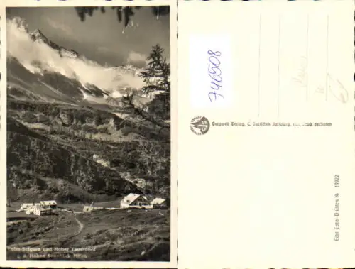 746508 Foto AK Rauris Kolm-Saigurn u. Hoher Tauernhof geg. d. Hohen Sonnblick