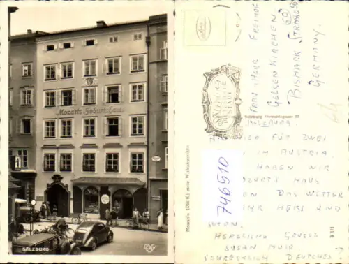 746510 Foto AK Salzburg Geburtshaus Mozart Automobile pub Cosy B 321