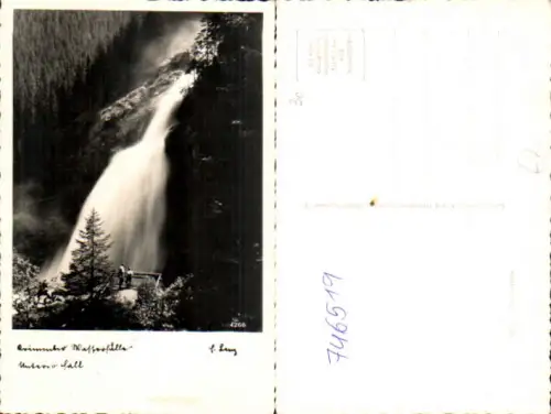 746519 Foto AK Krimml Krimmler Wasserfall Unterer Fall