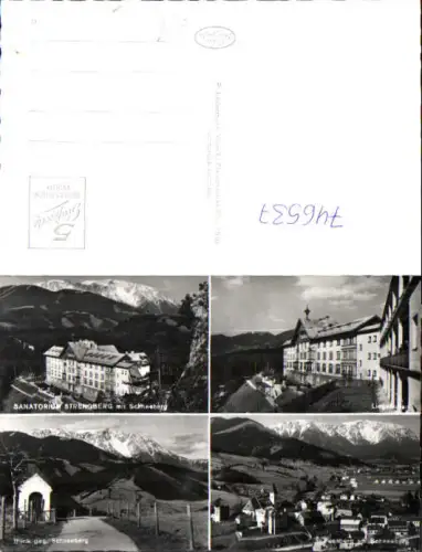 746537 Foto Mehrbild AK Sanatorium Strengberg Puchberg a. Schneeberg Liegehallen