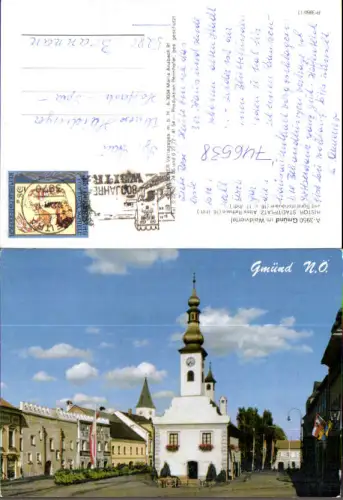746538 Gmünd Waldviertel Stadtplatz Altes Rathaus u. Sgrafittohäuser