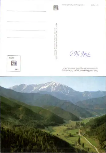 746560 Gutenstein Mariahilfberg Blick ins Klostertal geg. Schneeberg