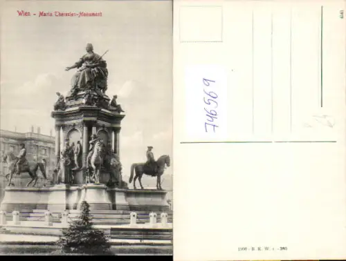 746569 Wien Vienna Maria-Theresien-Monument Denkmal pub B.K.W.I. 380