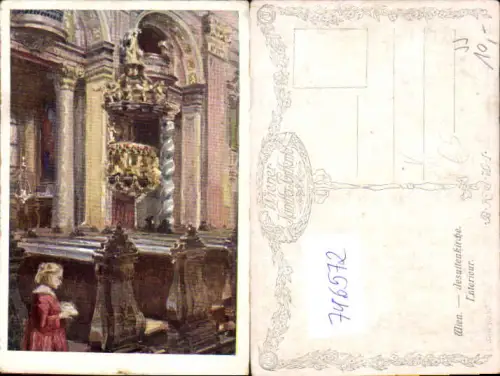 746572 Künstler AK Wien Vienna Jesuitenkirche Inneres pub B.K.W.I. 762/5