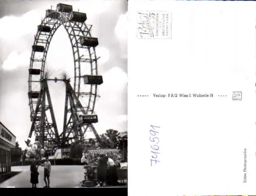 746591 Foto AK Wien Leopoldstadt Prater Riesenrad