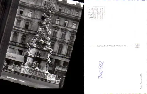 746592 Foto AK Wien Vienna Graben Pestsäule