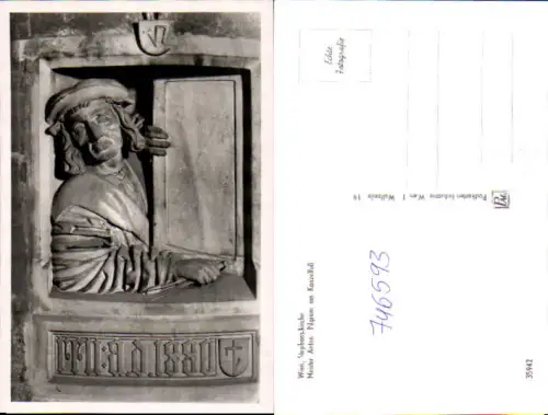 746593 Foto AK Wien Vienna Stephanskirche Meister Anton Pilgram a. Kanzelfuß Detailansicht