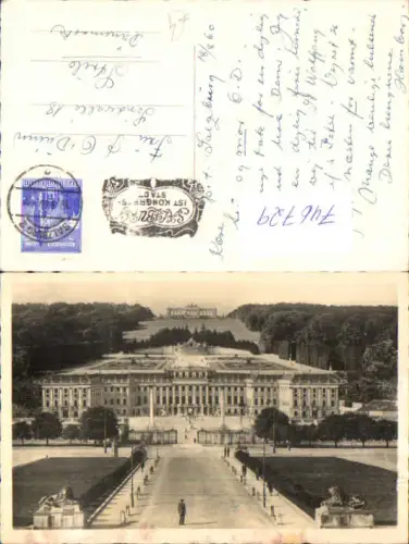 746729 Foto AK Wien Hietzing Schloss Schönbrunn Gesamtansicht m. Gloriette