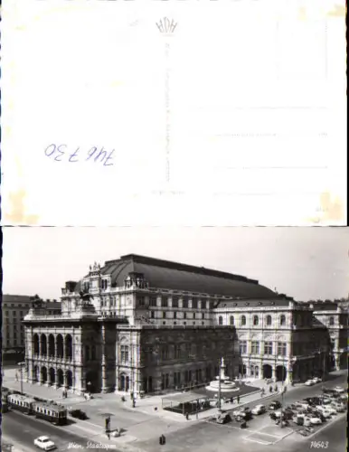 746730 Foto AK Wien Vienna Staatsoper Oper Ring Straßenbahn