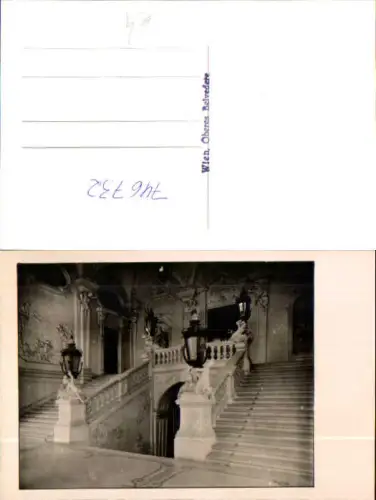 746732 Foto AK Wien Vienna Oberes Belvedere Inneres Stiege Stiegenaufgang
