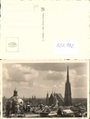746734 Foto AK Wien Vienna Blick v. Hochhaus Stephansdom