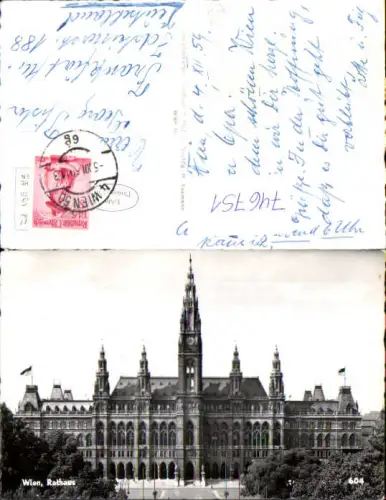 746751 Foto AK Wien Vienna Rathaus von vorne