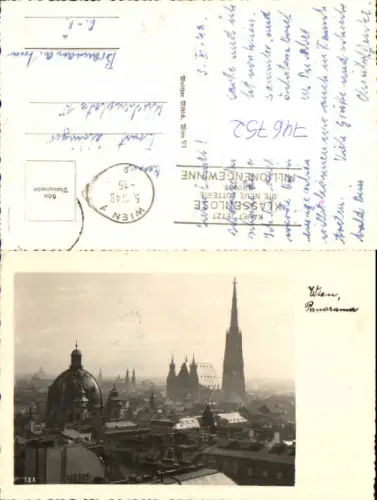 746752 Foto AK Wien Vienna Panorama mit Stephansdom