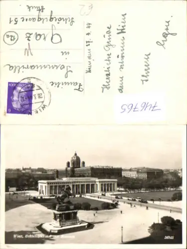 746765 Foto AK Wien Vienna Heldendenkmal mit Museum