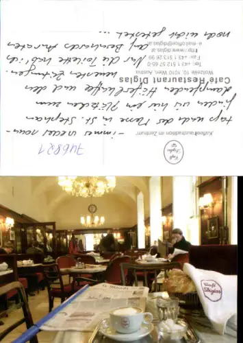 746821 Wien Vienna Wollzeile Cafe Diglas Kaffeehaus Kaffeetrinken