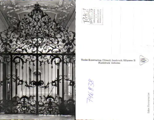 746838 Foto AK Stift St Florian Ganggitter Eisentor