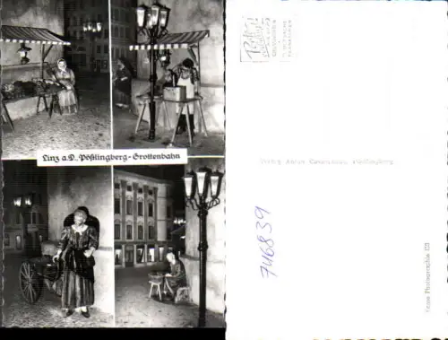 746839 Mehrbild Foto AK Linz a. d. Donau Pöstlingberg Grottenbahn Puppen Märchen