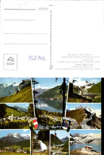 746856 Mehrbild AK Zell a. See Schmittenhöhe Kaprun Mooserboden Krimmler Wasserfall