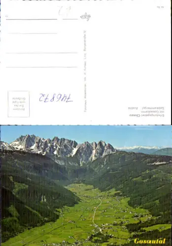 746872 Gosau Gosautal mit Gosaukamm Salzkammergut