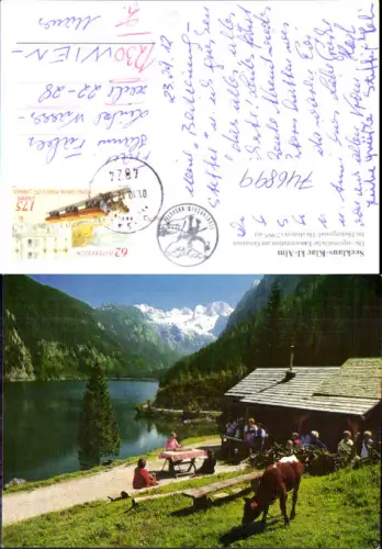 746899 Gosau Gosausee Seeklausalm Klacklhütte Jausenstation m. Dachstein