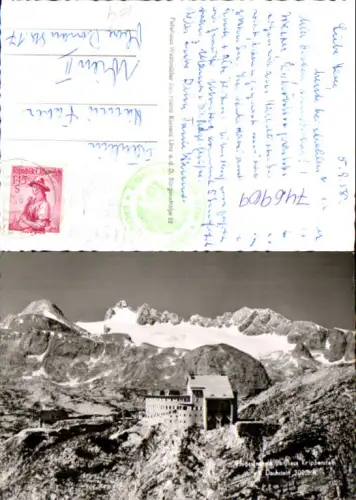 746909 Flugaufnahme Berghaus Krippenstein mit Dachstein Obertraun Hallstatt