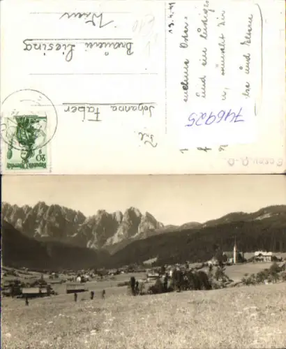 746925 Foto AK Gosau Ansicht m. Kirche 1949 pub Karl Zechel Goisern
