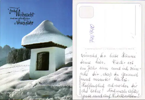746940 Gosau a. Dachstein Kapelle Bildstock im Winter Neujahr