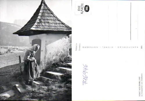 746946 Fotokunst Heinz Müller-Brunke Gosauertal a. Dachstein Alte Frau Kapelle Bildstock