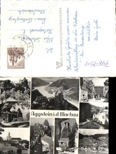 746954 Mehrbild Foto AK Aggstein Ruine Wachau Ansichten