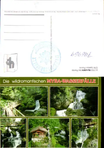 746969 Mehrbild AK Myrafälle bei Pernitz Wasserfall Brücke Hütte