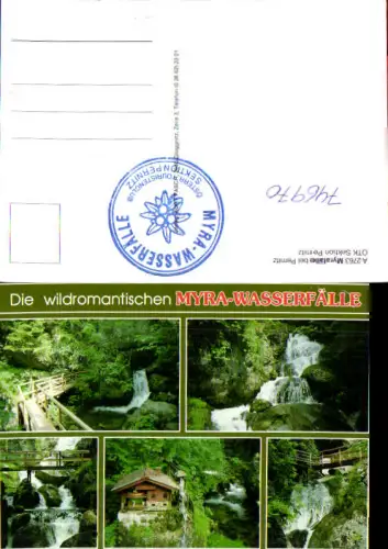 746970 Mehrbild AK Myrafälle bei Pernitz Wasserfall Brücke Hütte