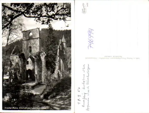 746994 Foto AK Oppenau Kloster-Ruine Allerheiligen i. Schwarzwald